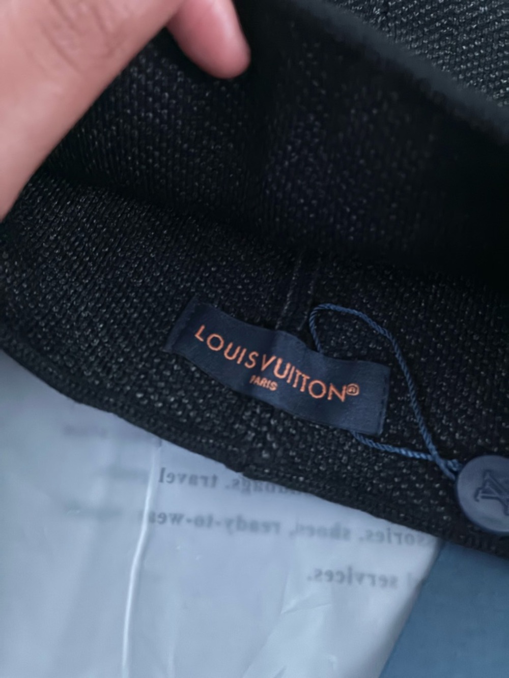 Louis Vuitton Black Knit Beanie with LV Patch - Picture 3 of 4
